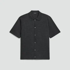 Button-Up Sweater in Regal Wool
