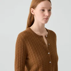 Cable-Knit Cardigan in Cashmere