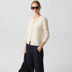 Cable-Knit Cardigan in Cashmere