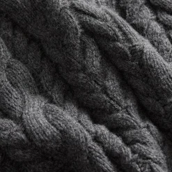 Cable-Knit Cardigan in Felted Wool-Cashmere