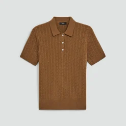 Cable-Knit Polo Shirt in Cashmere
