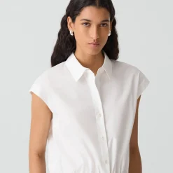 Cap-Sleeve Shirt in Good Poplin