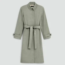 Car Coat in Wool Gabardine