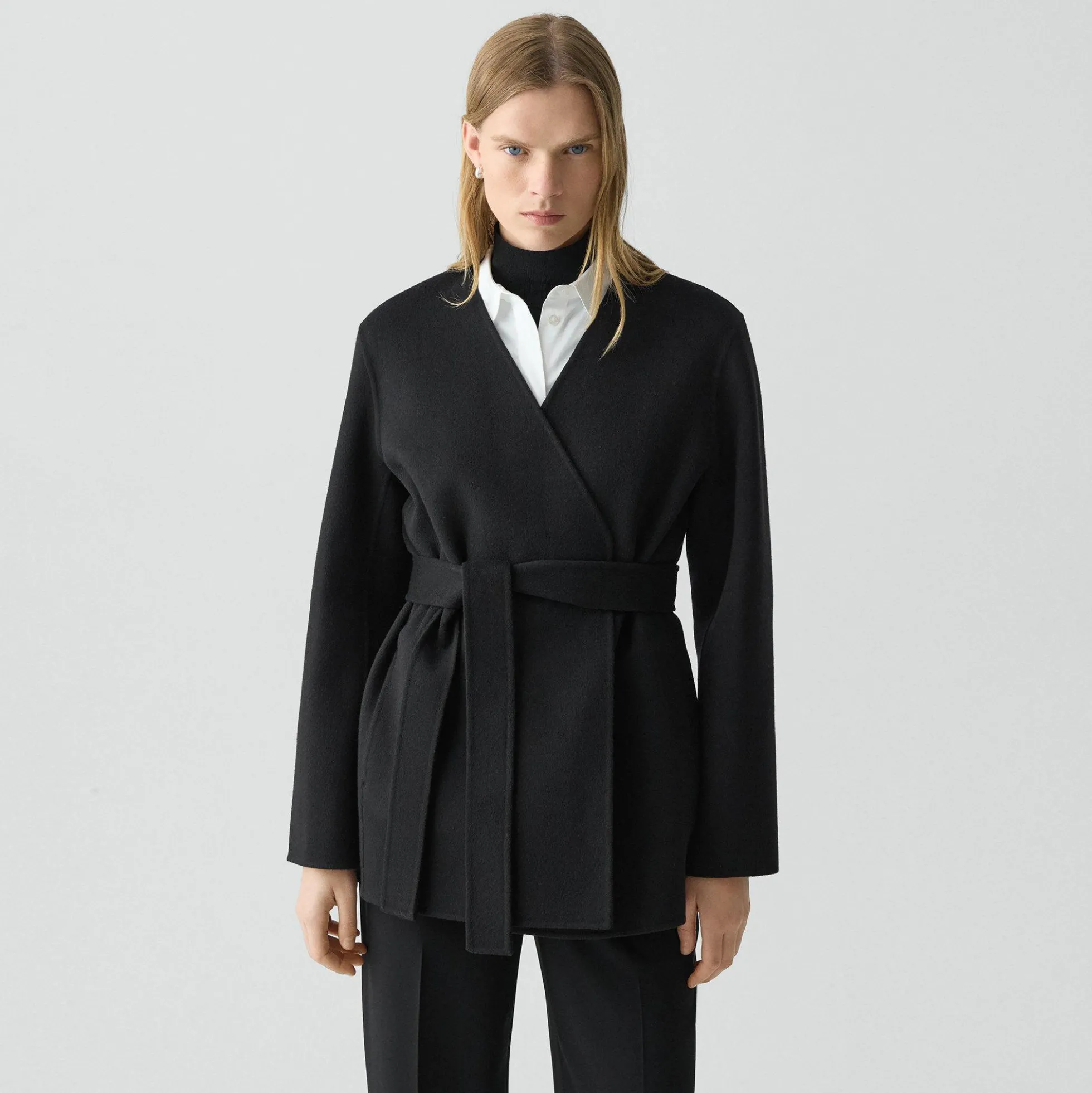 Cardigan Jacket in Double-Face Wool-Cashmere