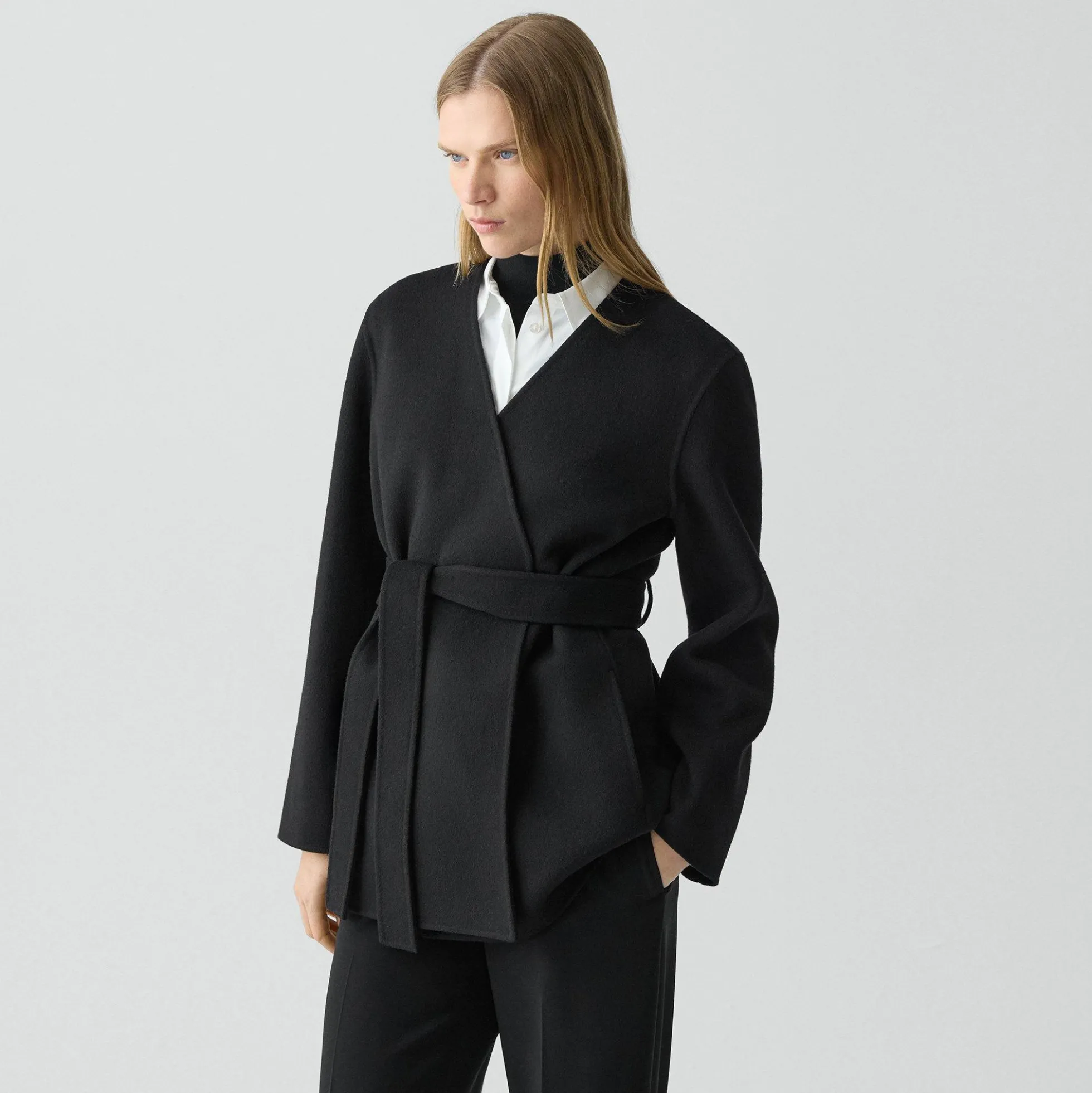 Cardigan Jacket in Double-Face Wool-Cashmere