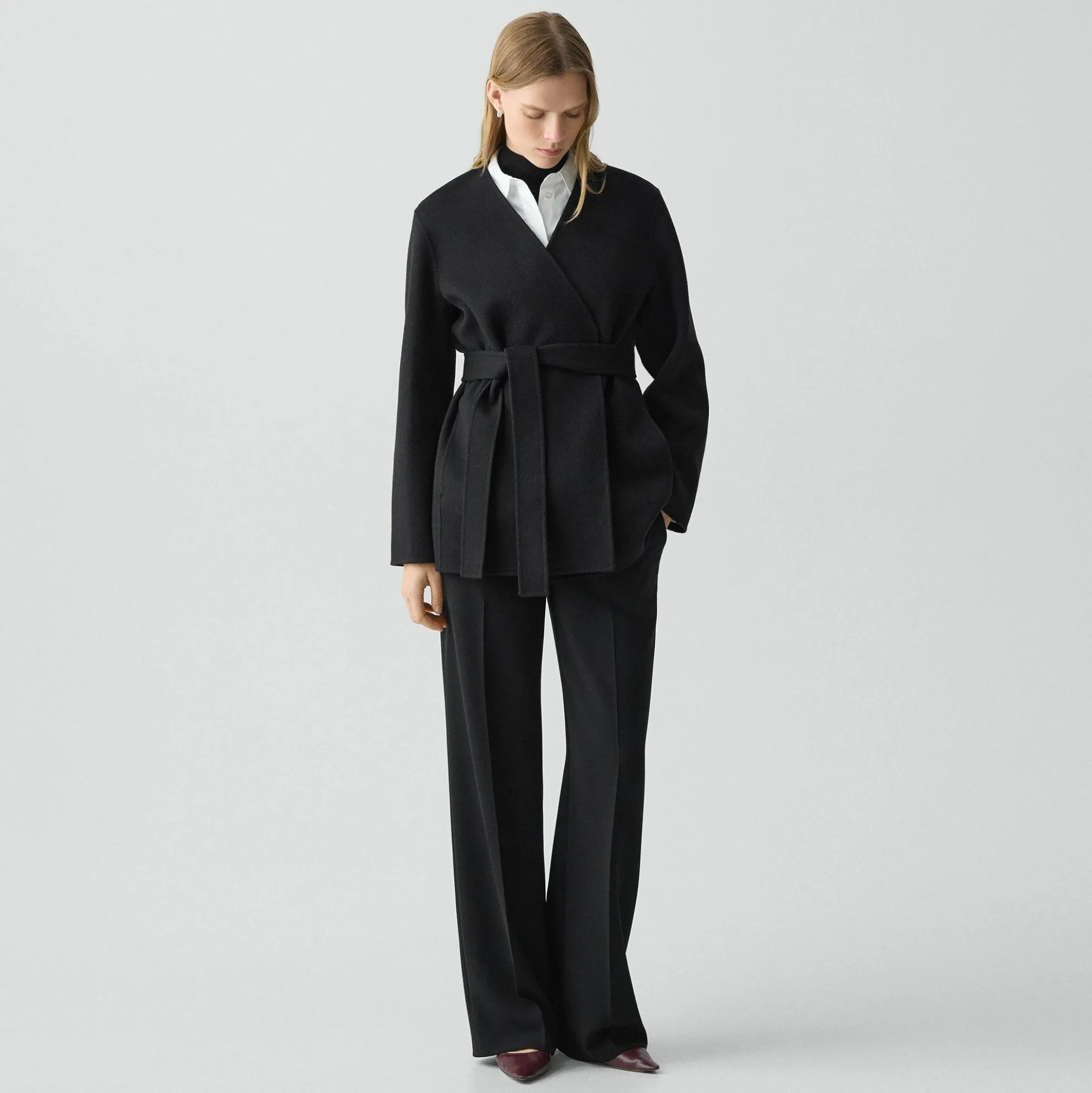 Cardigan Jacket in Double-Face Wool-Cashmere