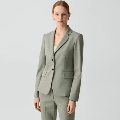 Carissa Blazer in Wool Gabardine