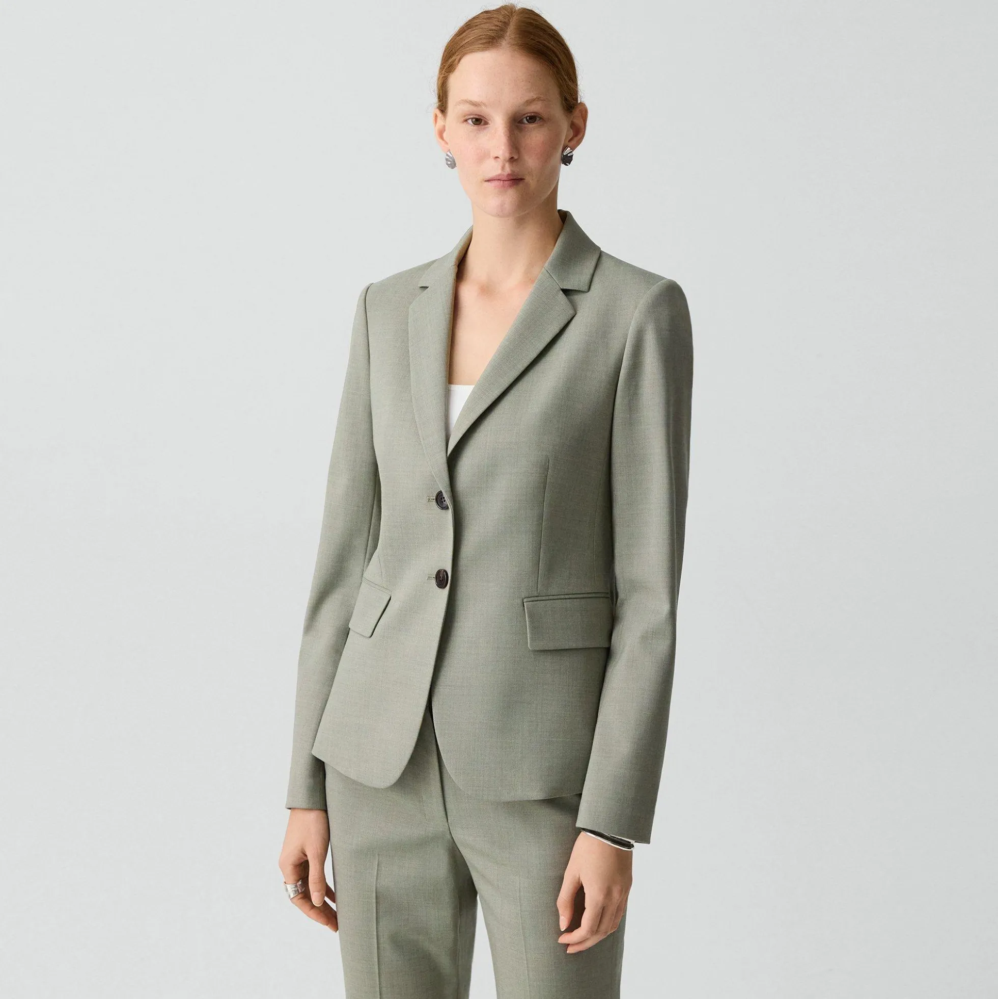 Carissa Blazer in Wool Gabardine