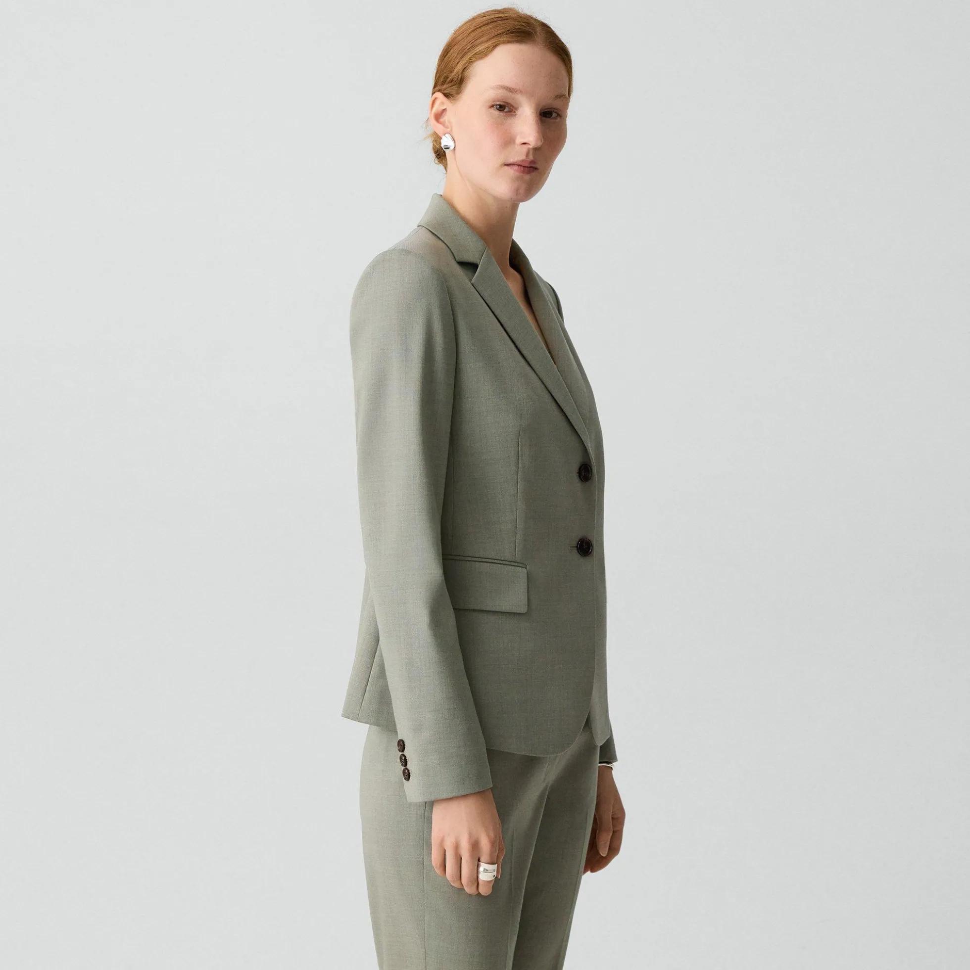 Carissa Blazer in Wool Gabardine