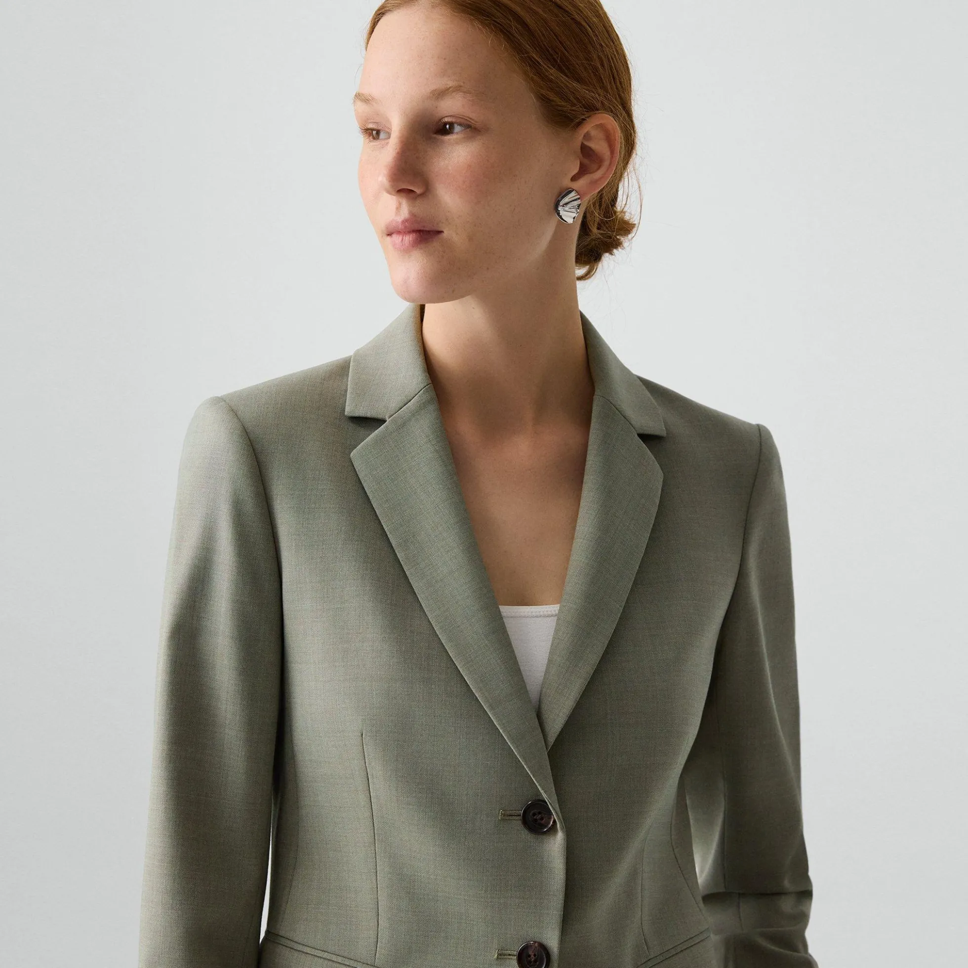 Carissa Blazer in Wool Gabardine