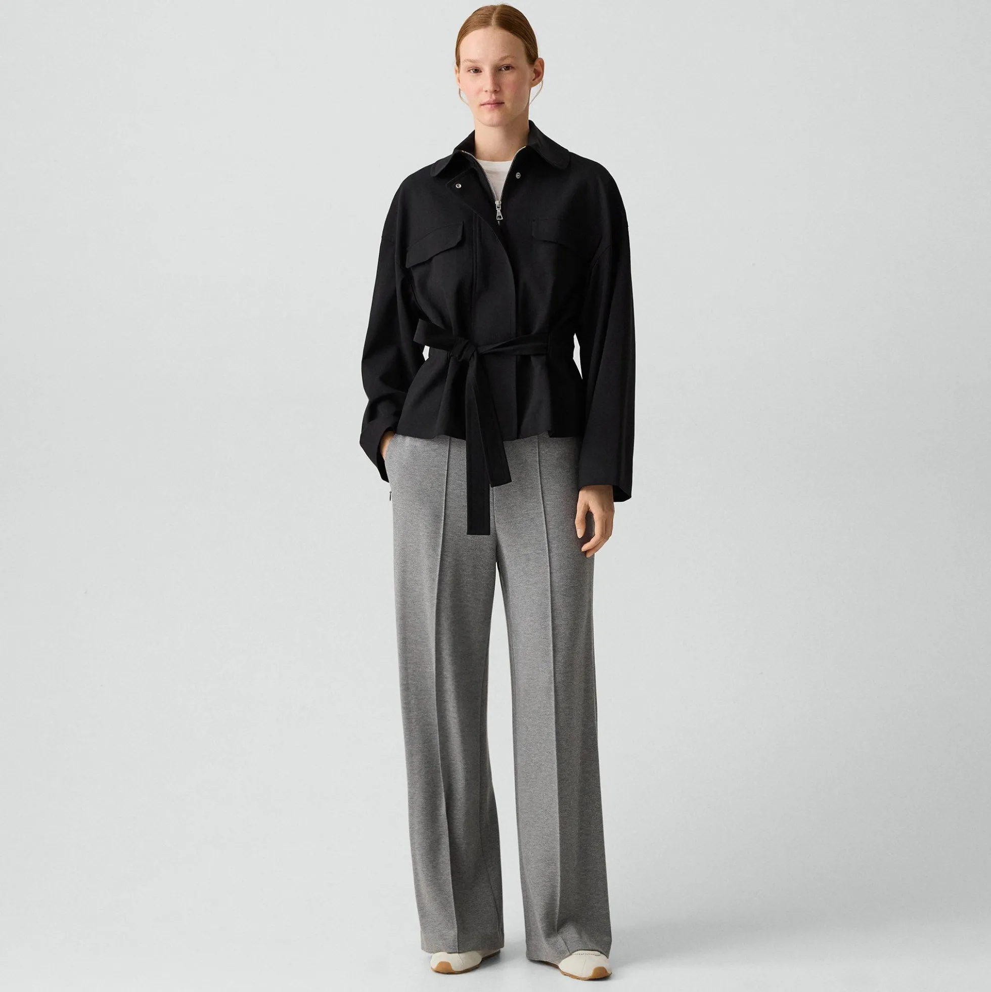 Cinched Flight Jacket in Good Wool