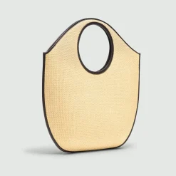 Circle Tote Bag in Raffia