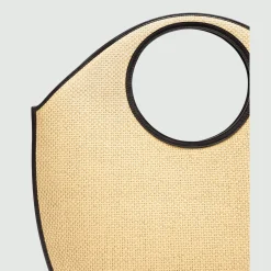 Circle Tote Bag in Raffia