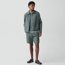 City Zip Jacket in Textured Nylon