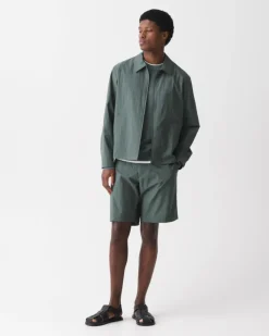 City Zip Jacket in Textured Nylon