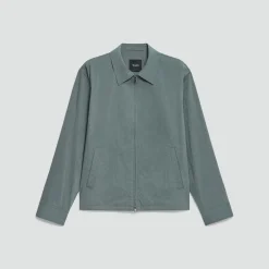 City Zip Jacket in Textured Nylon