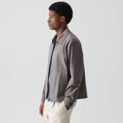 City Zip Jacket in Textured Nylon