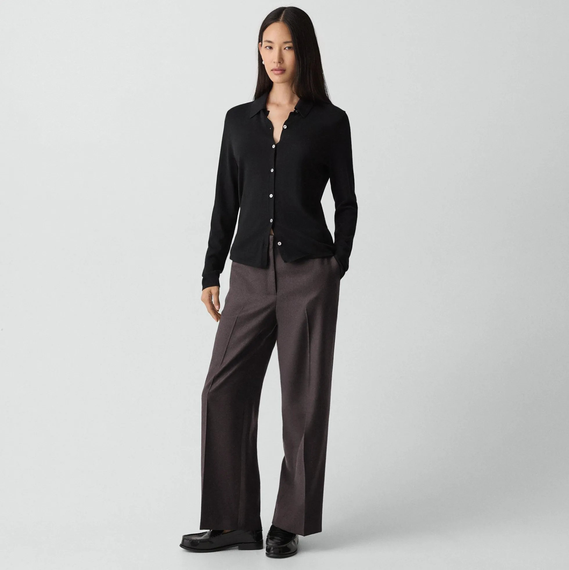 Classic Straight Pant in Sleek Flannel