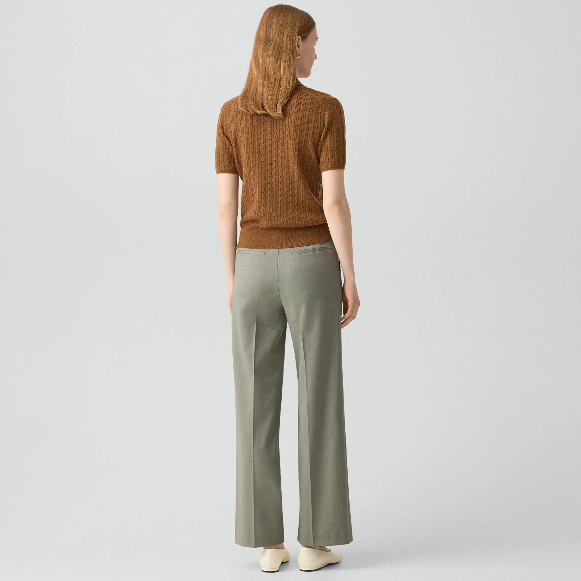 Classic Straight Pant in Wool Gabardine