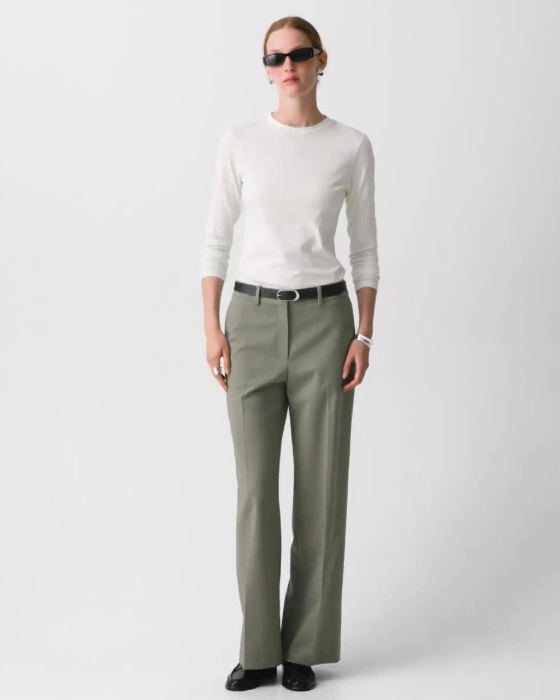 Classic Straight Pant in Wool Gabardine