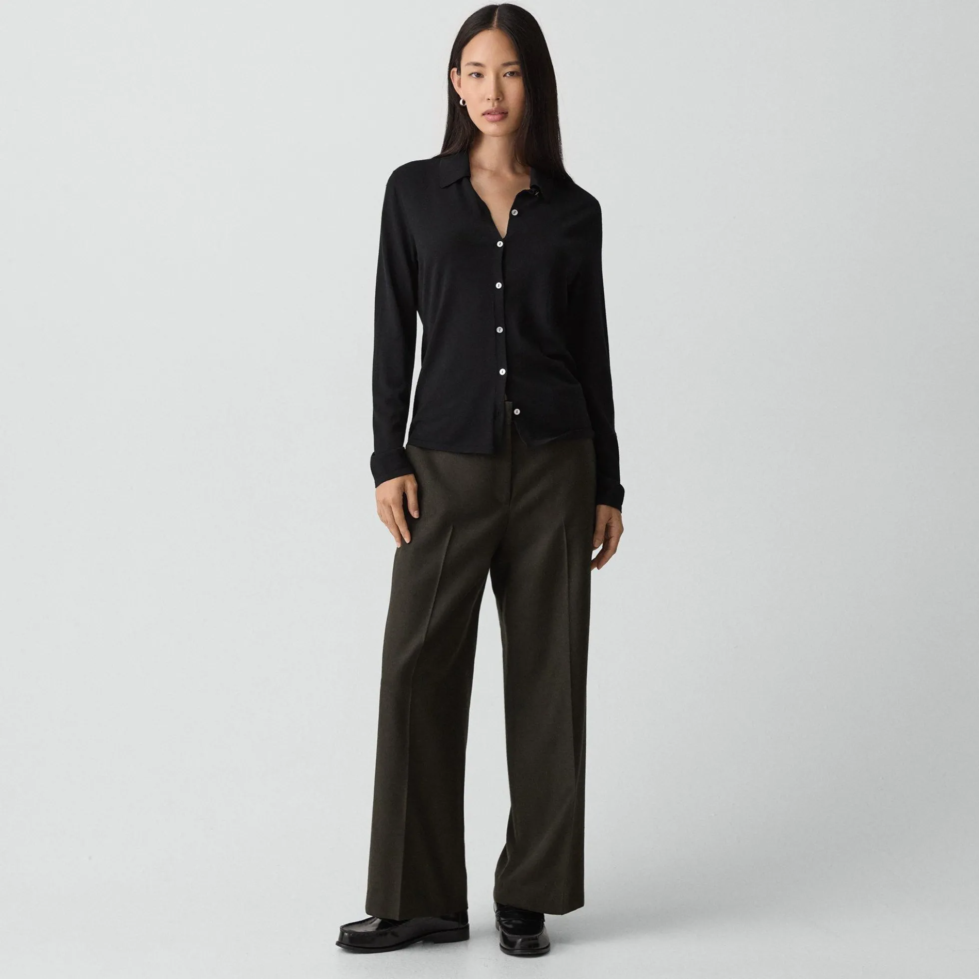 Classic Straight Pant in Sleek Flannel