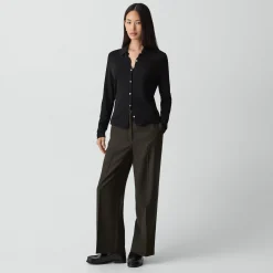 Classic Straight Pant in Sleek Flannel