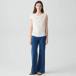 Cowl Neck Blouse in Silk Georgette