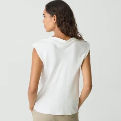 Cowl Neck Top in Silk Georgette