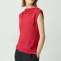 Cowl Neck Top in Silk Georgette