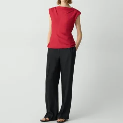 Cowl Neck Top in Silk Georgette