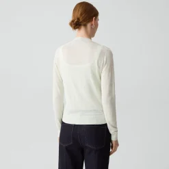 Crewneck Cardigan in Linen Knit