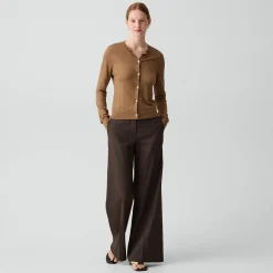 Crewneck Cardigan in Linen Knit