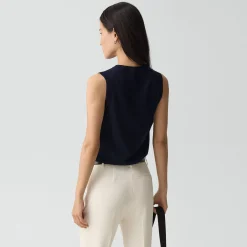 Crewneck Shell Top in Cashmere