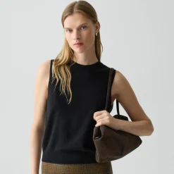 Crewneck Shell Top in Cashmere