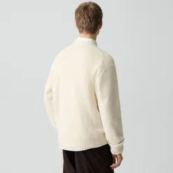Crewneck Sweater in Cotton Silk Slub