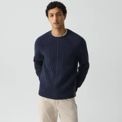 Crewneck Sweater in Wool-Cashmere