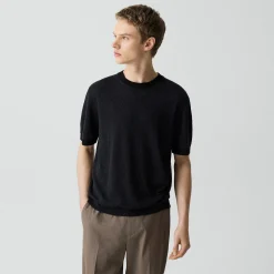 Crewneck Tee in Silk Linen