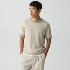 Crewneck Tee in Silk Linen