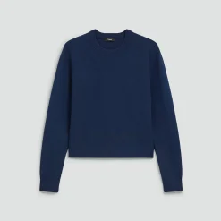 Cropped Crewneck Sweater in Light Bilen