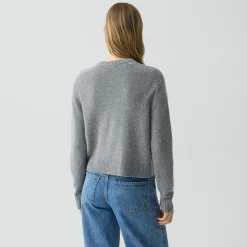 Cropped Crewneck Sweater in Cashmere