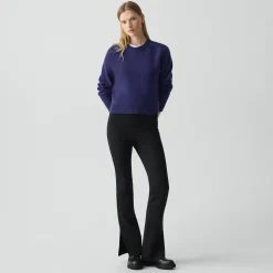 Cropped Crewneck Sweater in Cashmere