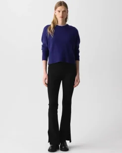 Cropped Crewneck Sweater in Cashmere