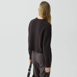 Cropped Crewneck Sweater in Cashmere