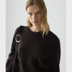 Cropped Crewneck Sweater in Cashmere