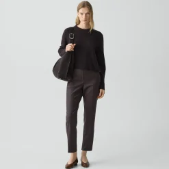 Cropped Crewneck Sweater in Cashmere