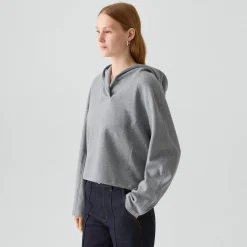 Cropped Hoodie in Lounge Terry