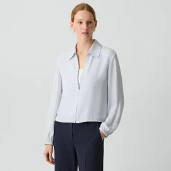 Cropped Jacket in Washed Twill