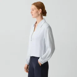 Cropped Jacket in Washed Twill