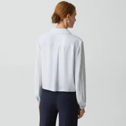 Cropped Jacket in Washed Twill