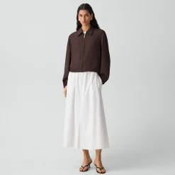 Cropped Jacket in Washed Twill